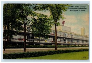 Lake County Tuberculosis Sanitarium Waukegan Illinois IL Vintage Postcard