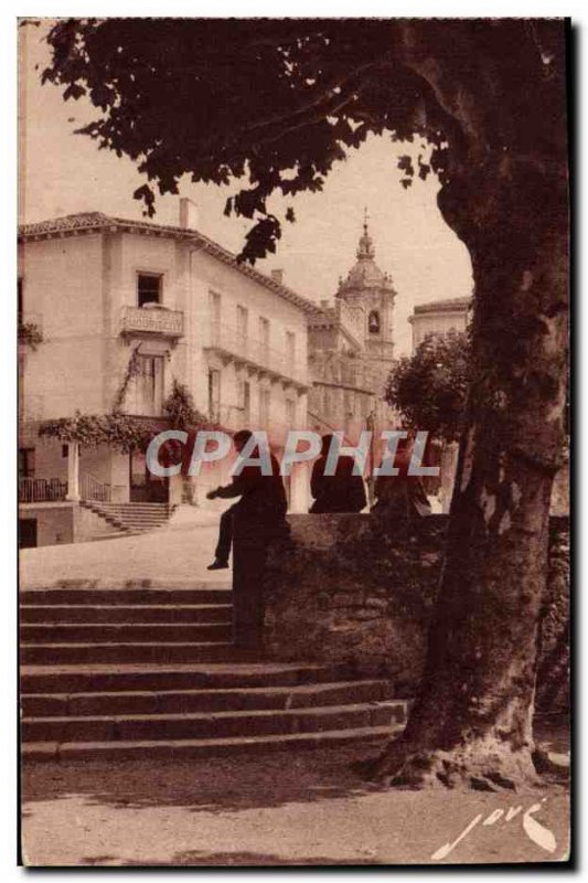 Old Postcard Hondarribia The bell tower and the port of Saint Mary