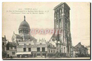 Old Postcard Towers I and L Charlemagne Tower and the Basilica of St. Martin