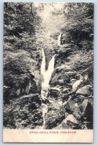 Cumbria England Postcard Stock Ghyll Force Ambleside c1910 Antique Unposted