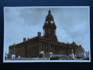 Yorkshire LEEDS The Town Hall c1930s RP Postcard by W.R.& S.