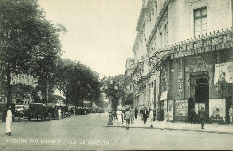 brazil RIO DE JANEIRO Avenida Rio Branco Cinema Central 1920s