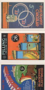 Pilling Circular Tour Fivepenny Blackpool Transport 3x Postcard s