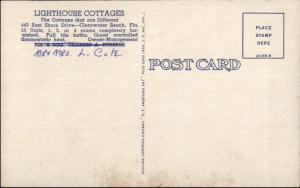 Clearwater Beach FL Lighthouse Cottages Postcard