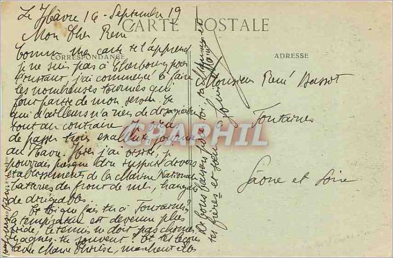 Old Postcard Le Havre Waves effects a New Jetee