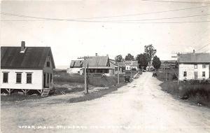 New Portland ME Dirt Upper Main Street Old Cars RPPC Postcard