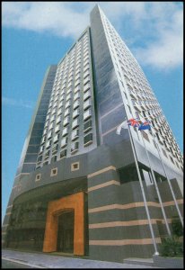 Hong Kong Post card - Evergreen Plaza Hotel, 1993 used