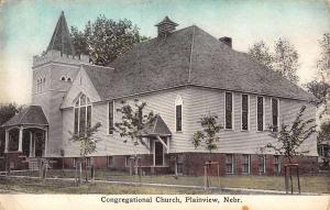 Fairview Nebraska Congregational Church Street View Antique Postcard K87450
