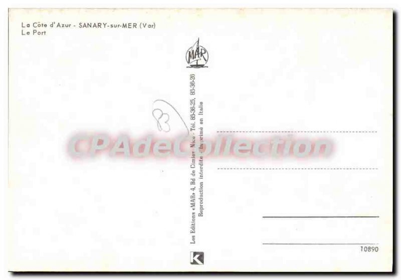 Modern Postcard La Cote D'Azur Sanary sur Mer Var Port