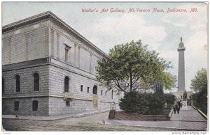 Walter's Art Gallery, Mt. Vernon Place, BALTIMORE, Maryland, PU-1909