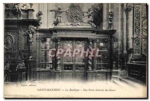 Old Postcard Saint Maximin Basilica a side door of the Choir