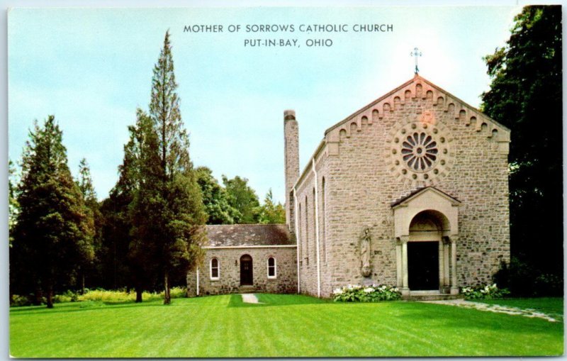 Postcard - Mother of Sorrows Catholic Church - Put-in-Bay, Ohio