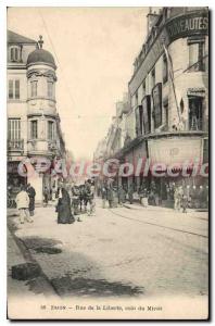 Old Postcard Dijon street freedom Mirror