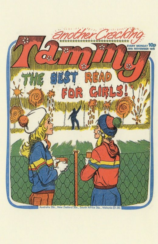 Street Art Graffiti Camera 1970s Tammy Girls Comic Book Postcard