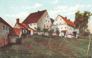 Postcard Rear View Saal'and Sister House Ephrata PA