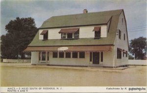 Freehold NJ Drive-in Food Routes 4 & 9 Postcard