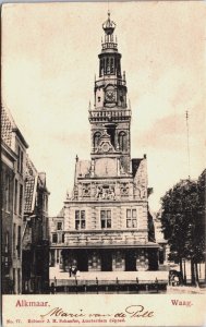 Netherlands Alkmaar Waag Vintage Postcard C079