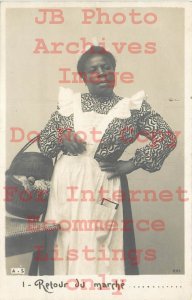 308613-Set of 10 Postcards of a French Black European Cook or Housekeeper