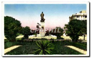 Tunisia Old Postcard Tunis Square and Statue Jules Ferry