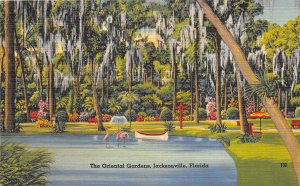 Jacksonville Florida 1940s Postcard The Oriental Gardens