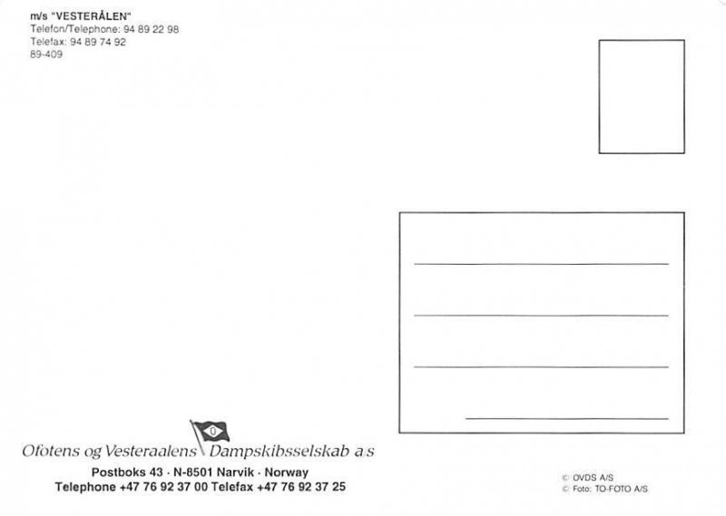 MS Vesteralen Hurtigruten Ship 