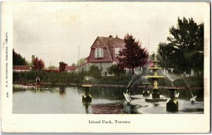 View in Island Park, Toronto Sales Sample Vintage Postcard W36