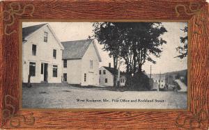 West Rockport ME Post Office Rockland Street Buildings, in 1910 Postcard