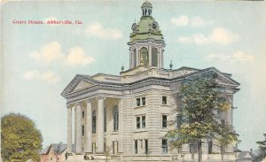 J69/ Abberville County Georgia Postcard c1910 Court House 12