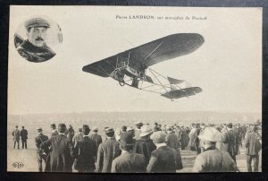 Mint RPPC Real Picture Postcard Early Aviation Landron In Pischoff Monoplane