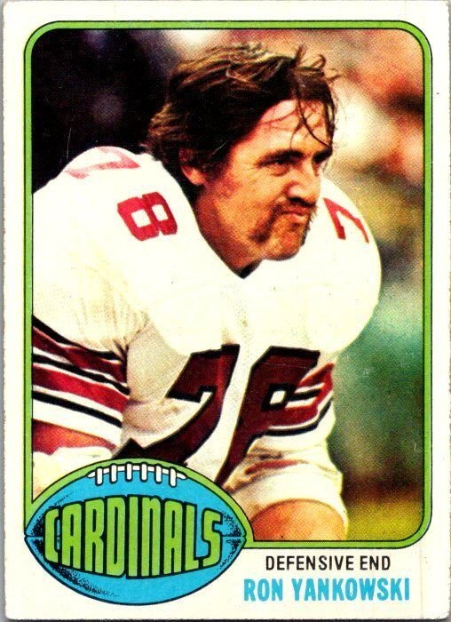 1976 Topps Football Card Ron Yankowski St Louis Cardinals sk4290