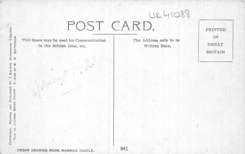 auk41088 cedar drawing room warwick castle uk