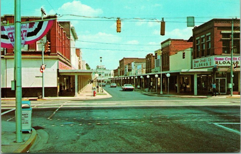 Postcard Heart of Florence SC South Carolina Evans Street View New Mall Cars Q17 