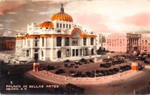 MEXICO CITY PALACIO de BELLAS ARTES~JESUS MARIA COLOR REAL PHOTO POSTCARD 1944