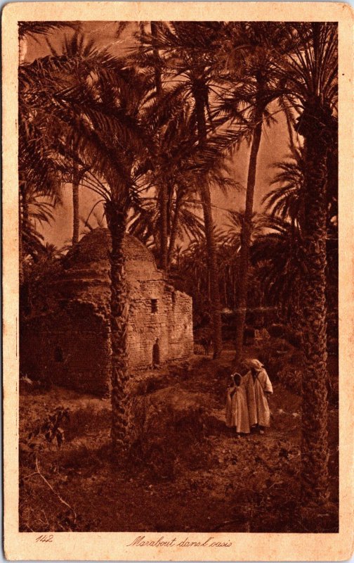 Africa Marabout dans l'Oasis Vintage Postcard C141