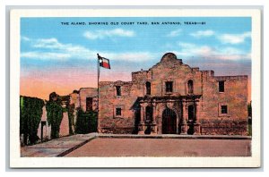 The Alamo San Antonio Texas TX UNP Linen Postcard E19