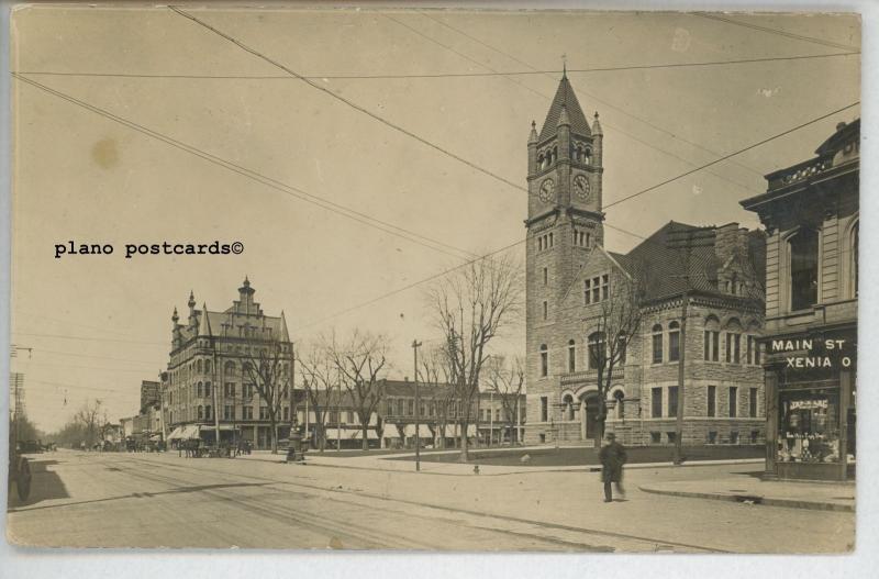 XENIA, OHIO MAIN STREET REAL PHOTO POSTCARD