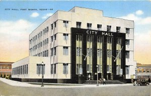 Fort Worth Texas c1939 Postcard City Hall Building