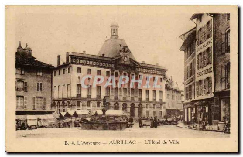 Aurillac Old Postcard L & # City 39hotel