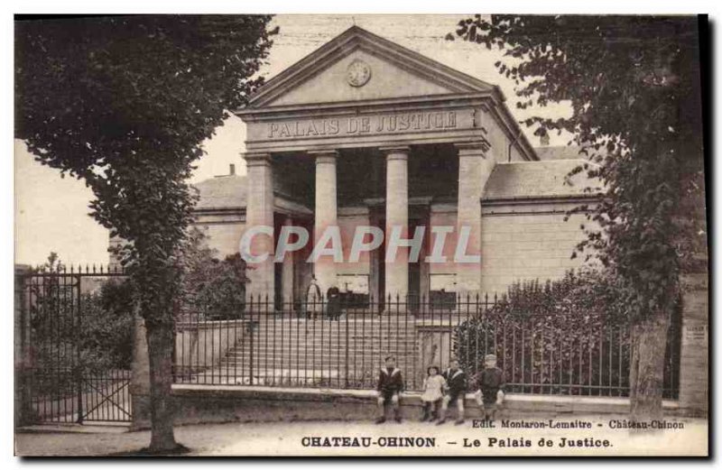 Old Postcard Courthouse Chateau Chinon