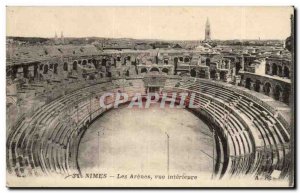 Old Postcard Nimes bullring The inside view