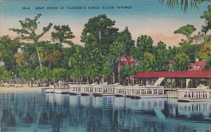 Florida Silver Springs Boat Docks and Glass Bottom Boats