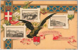 44411 VINTAGE POSTCARD - REGIMENTAL: CATANZARO / REGGIO CALABRIA / COSENZA-