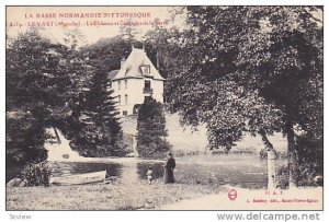 Men & Child, Boat, Le Chateau Et Cascades De La Sarre, Le Vast (Manche), Fran...