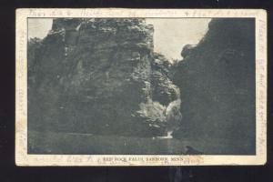 SANBORN MINNESOTA RED ROCK FALLS WATERFALL VINTAGE POSTCARD