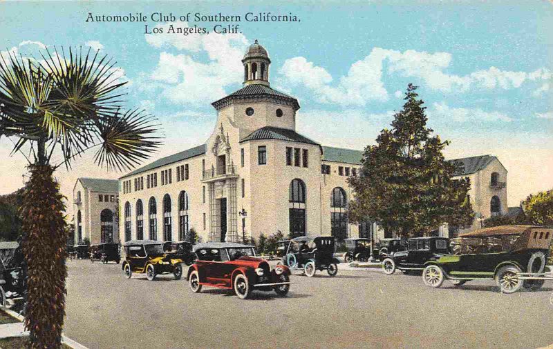 Automobile Club of Southern California Cars Los Angeles CA 1911c postcard