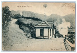 c1910 Agua Azeda Furnas Casa Havaneza Sao Miguel Acores Portugal Postcard