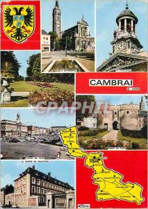 Modern Postcard Cambrai (North) The Cathedral Campanile The City Hall Gate Bu...