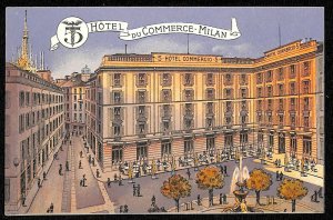 ab1276 - VINTAGE POSTCARD - MILAN City: Hotel Du Commerce -