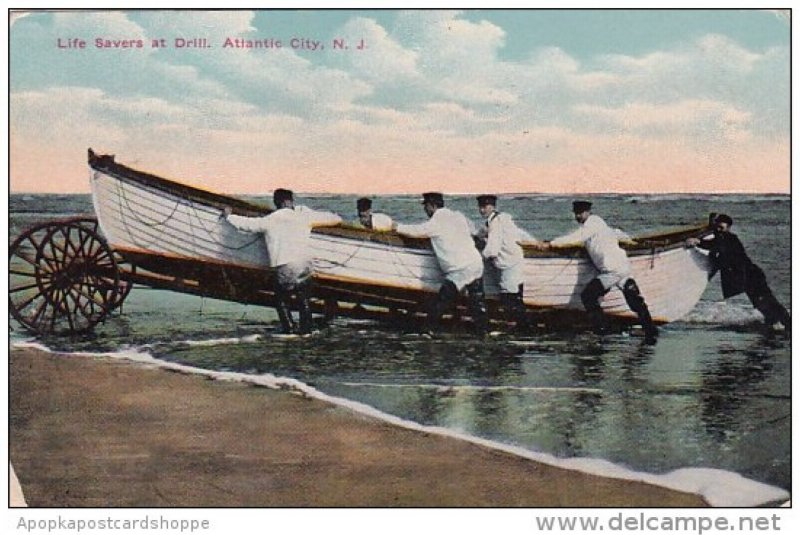 New Jersey Atlantic City Life Savers At Drill 1912