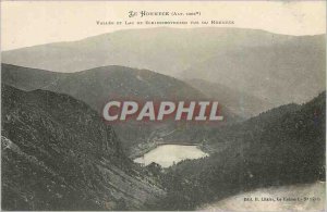 Old postcard Hohneck (Alt 1300 m) and Vallee Lake Schissrothried seen from Ho...